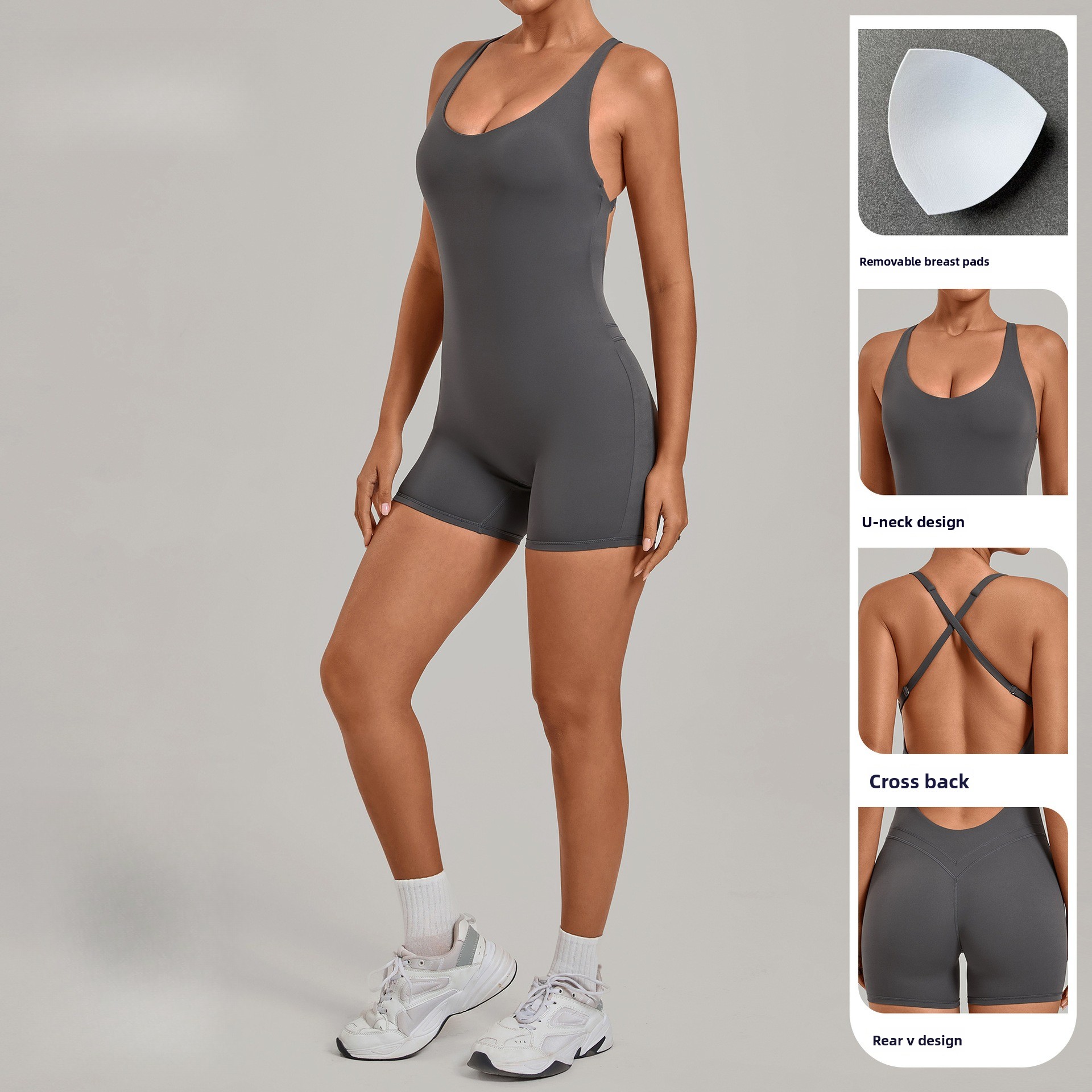 Backless Gym Bodysuits Set Sho – Yoga Overall Fitness Bewertung und Preis