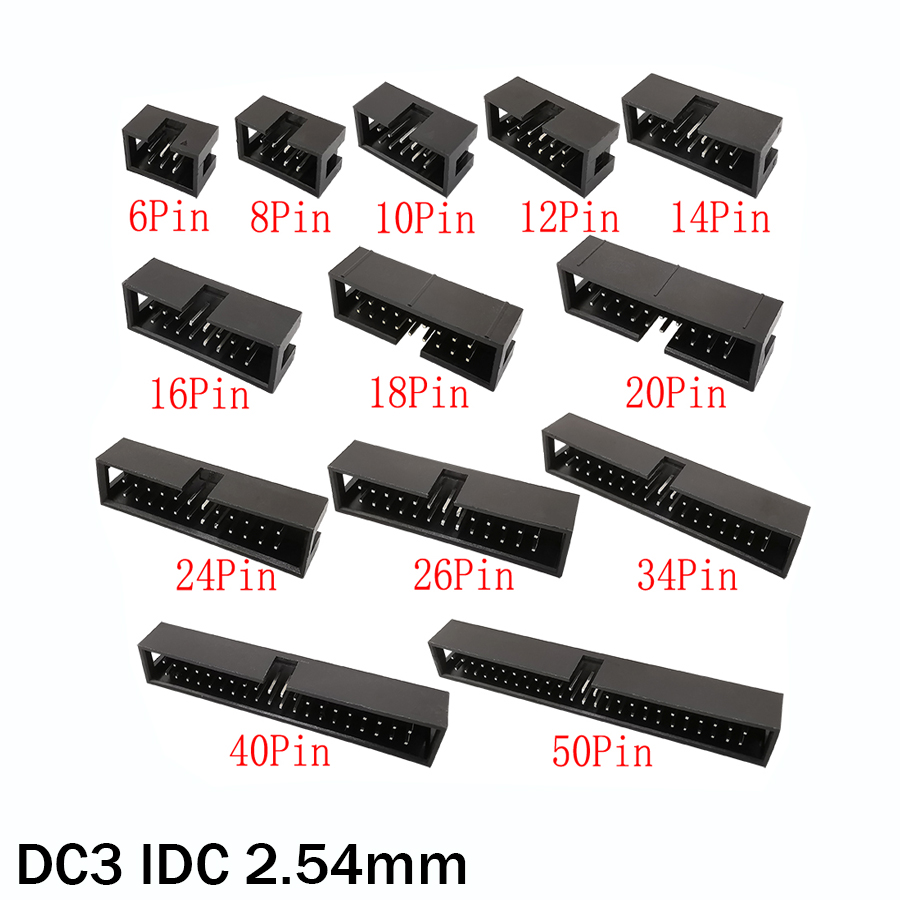 10Pcs DC3 6P~50Pin IDC 2.54mm  – Dip Bar Parallel Bewertung und Preis