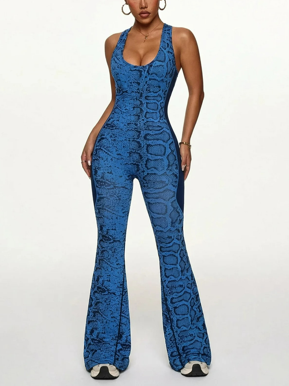 Women's Serpentine Print Blue  – Yoga Overall Fitness Bewertung und Preis