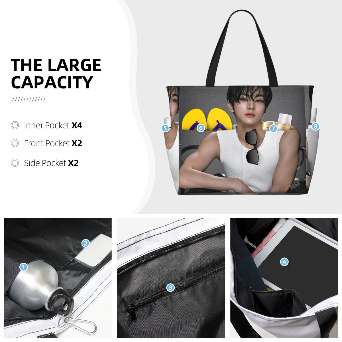 Jungwon En Kpop Beach Tote Bag – Yoga En Fitness Bewertung und Preis