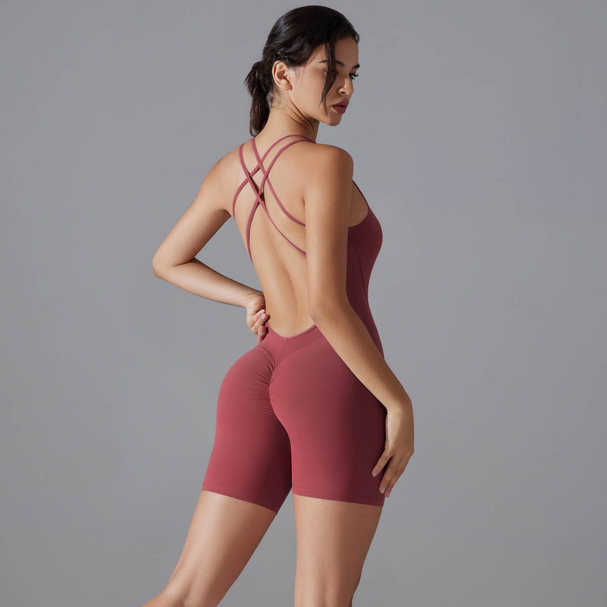 Yoga Set Sexy Backless Sporty  – Yoga Overall Fitness Bewertung und Preis
