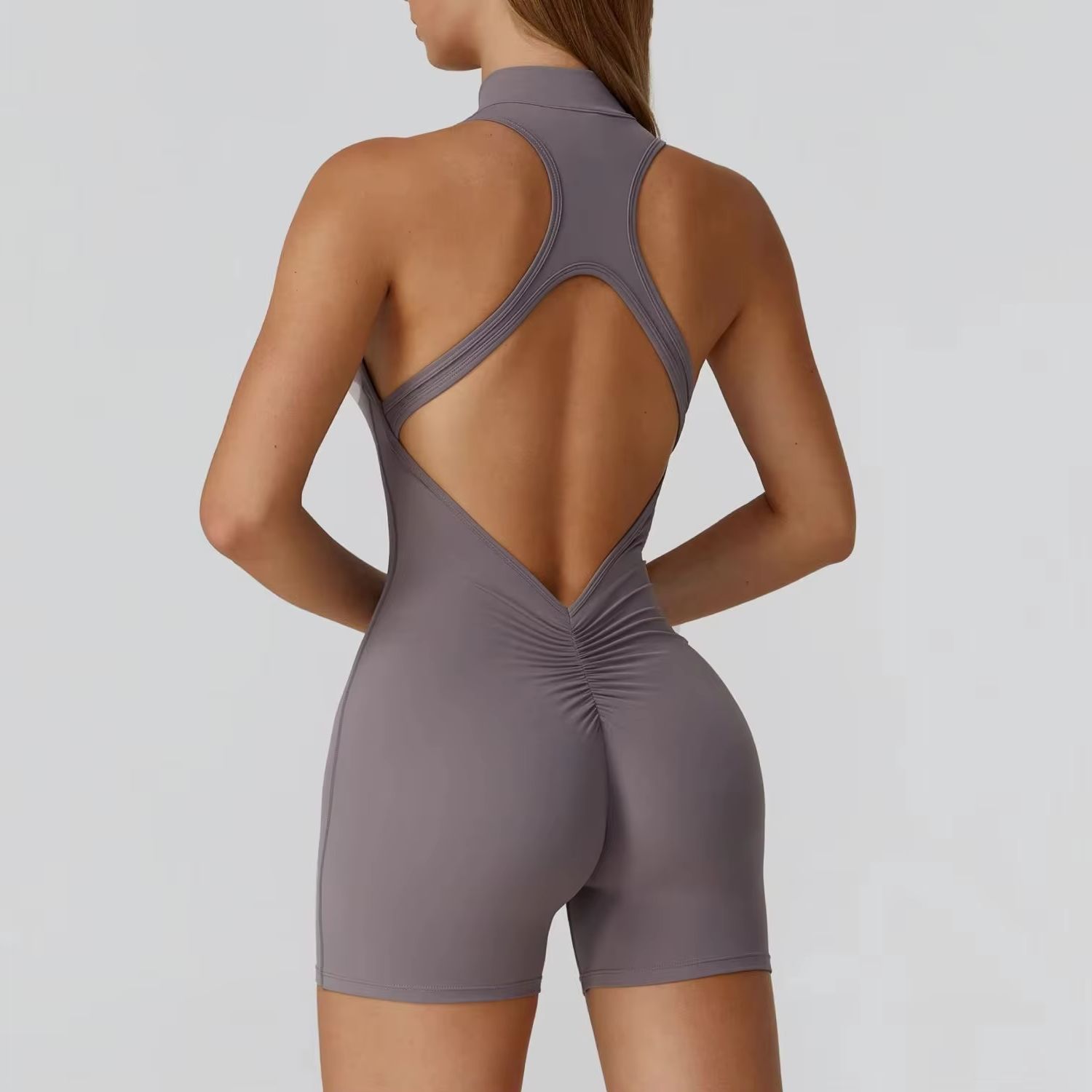 Padded Hollow Back Zipper Yoga – Yoga Overall Fitness Bewertung und Preis