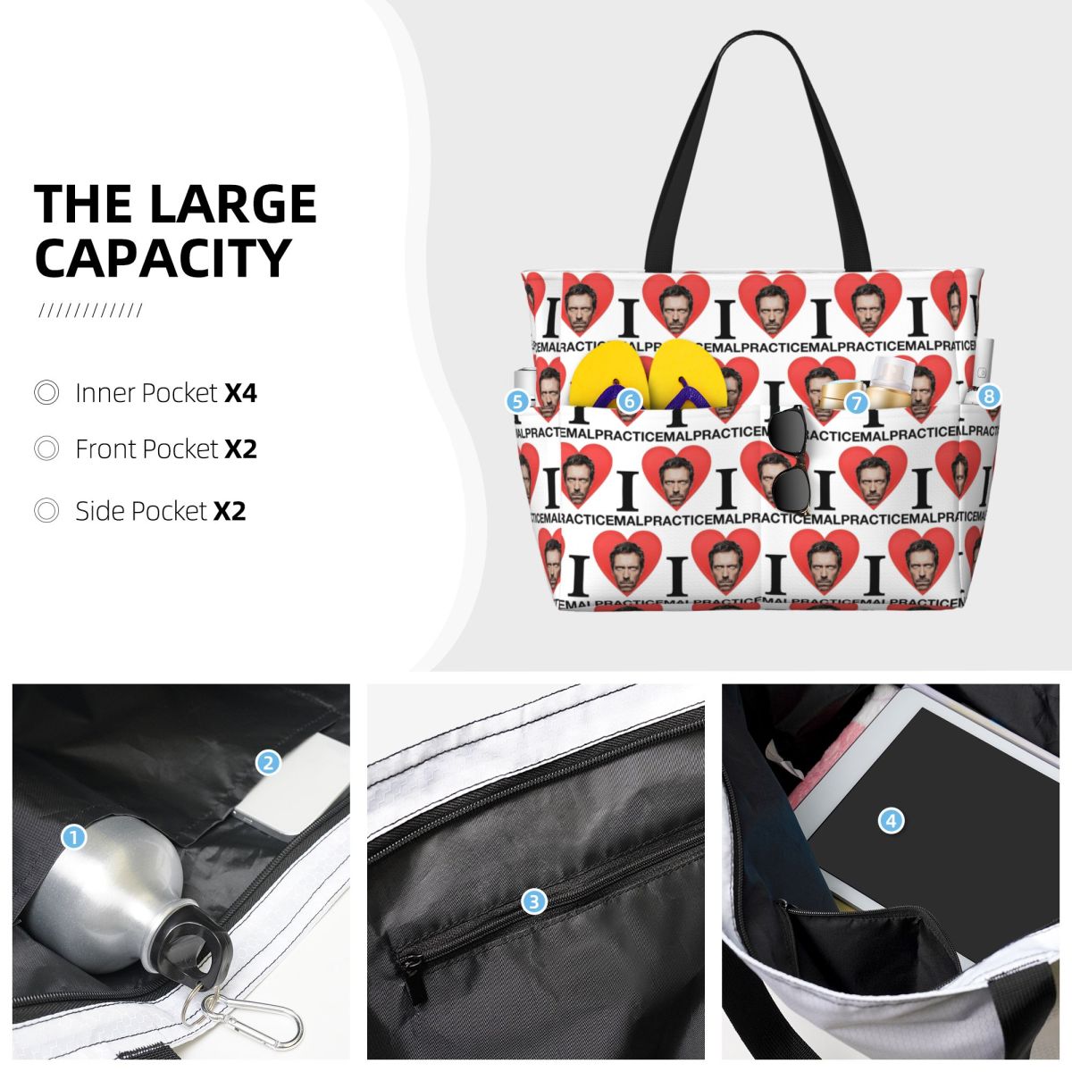 Dr House MD TV Beach Tote Bag  – Yoga Fitness Tva Bewertung und Preis