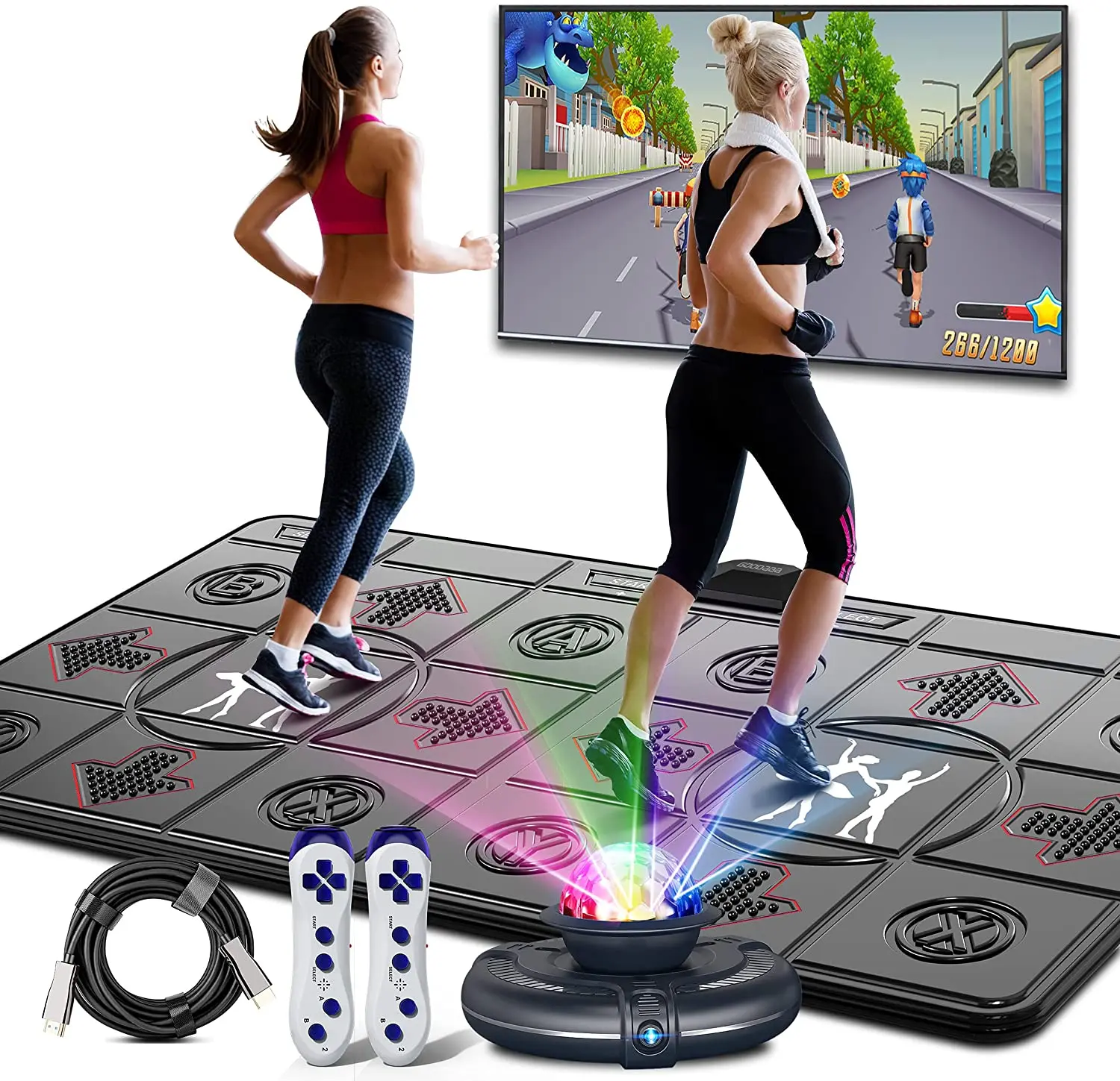 Wireless Double Dance Mat for  – Yoga Fitness Tva Bewertung und Preis