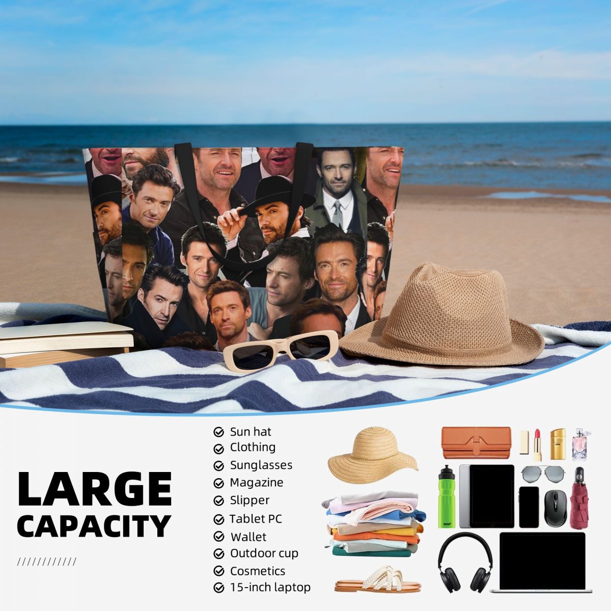 Hugh Jackman Photo Collage Bea – Yoga Fitness Photos Bewertung und Preis
