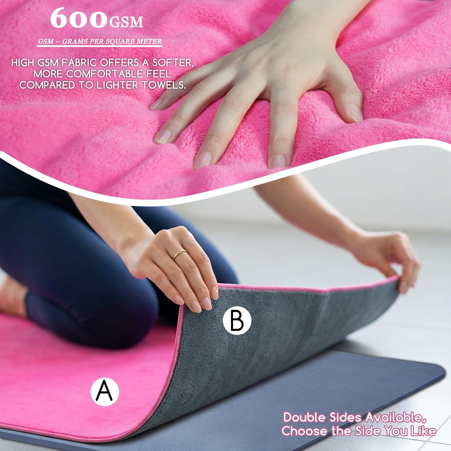 Yoga Mat Towel, Extra Thick 60 – Fitness Yoga Pilates Bewertung und Preis