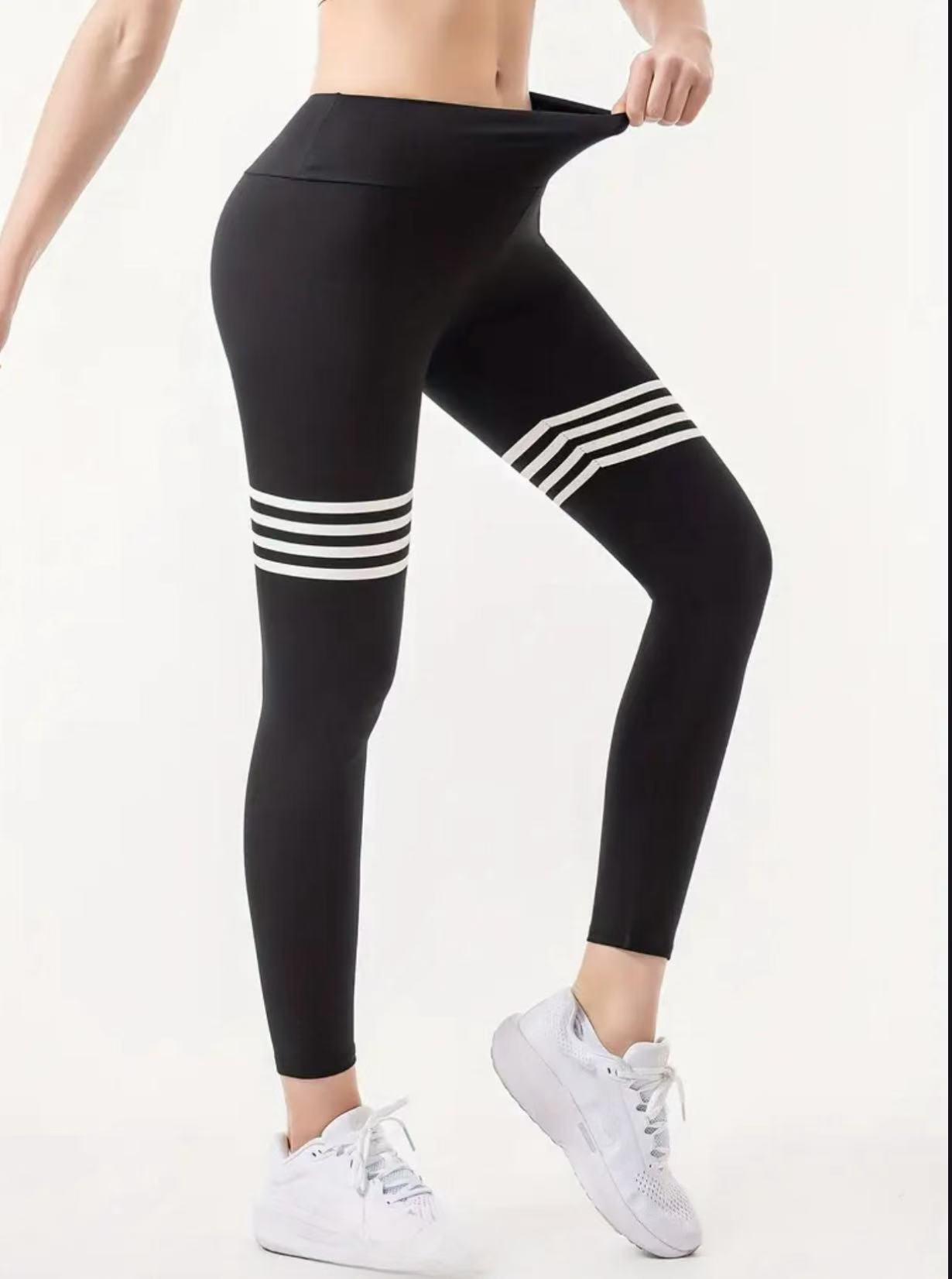 Letter Pattern High-Waisted Yo – Yoga Fitness Leggings Bewertung und Preis