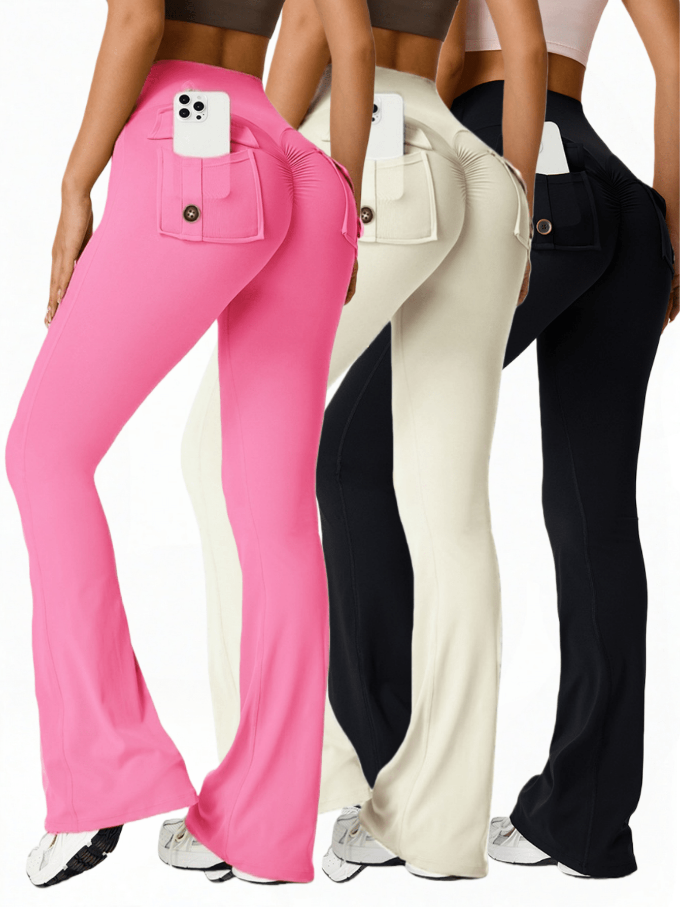 3PCS Women High-Waisted Flared – Yoga Fitness Leggings Bewertung und Preis