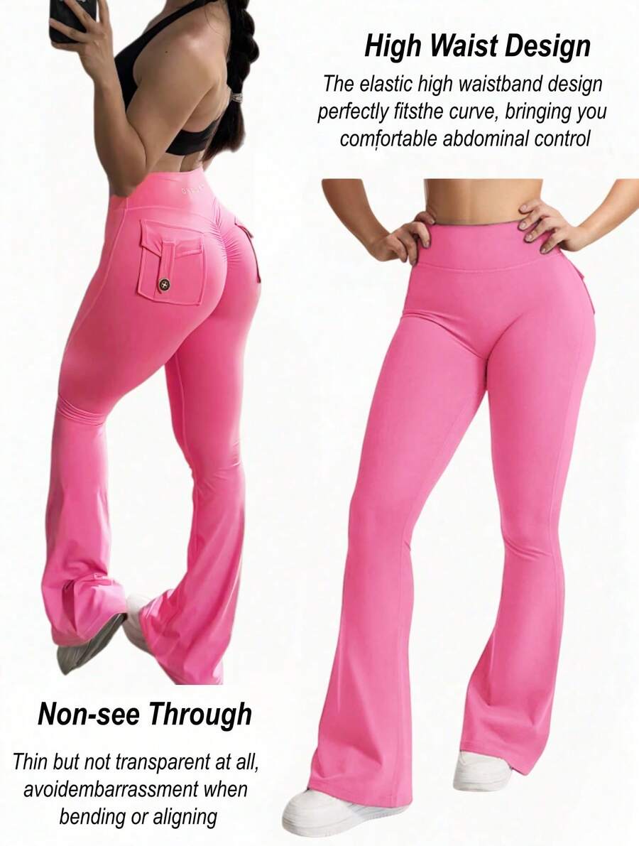 3PCS Women High-Waisted Flared – Yoga Fitness Leggings Bewertung und Preis