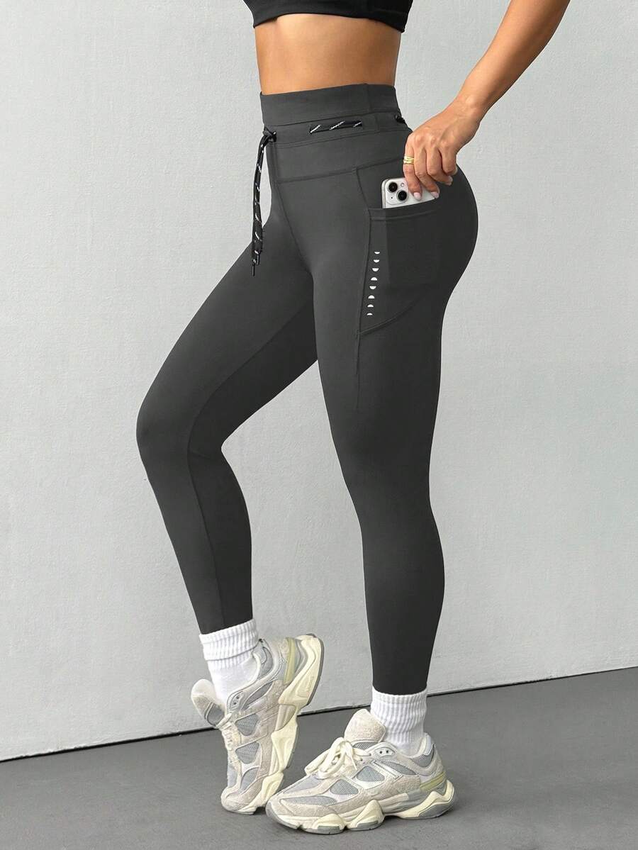Women Solid Color Drawstring W – Yoga Fitness Leggings Bewertung und Preis