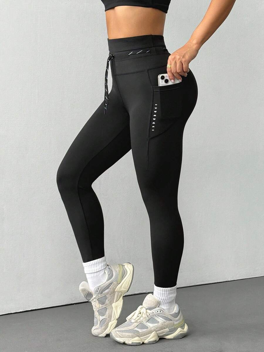 Women Solid Color Drawstring W – Yoga Fitness Leggings Bewertung und Preis