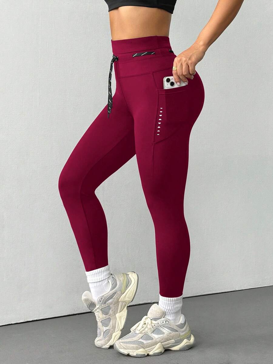 Women Solid Color Drawstring W – Yoga Fitness Leggings Bewertung und Preis