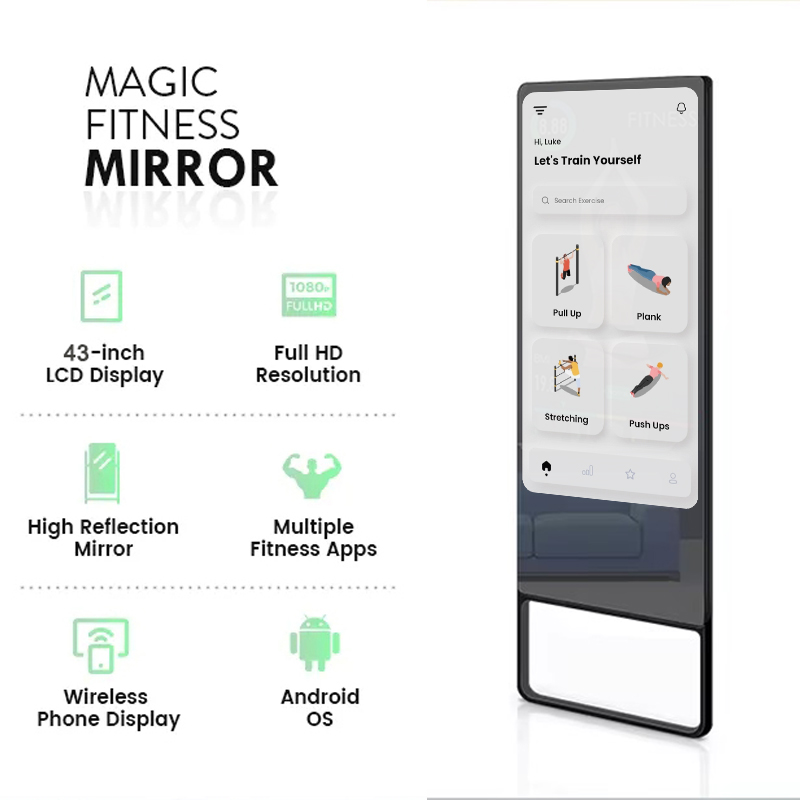 Hot Sale Smart Workout Mirror  – Yoga Fitness Tva Bewertung und Preis