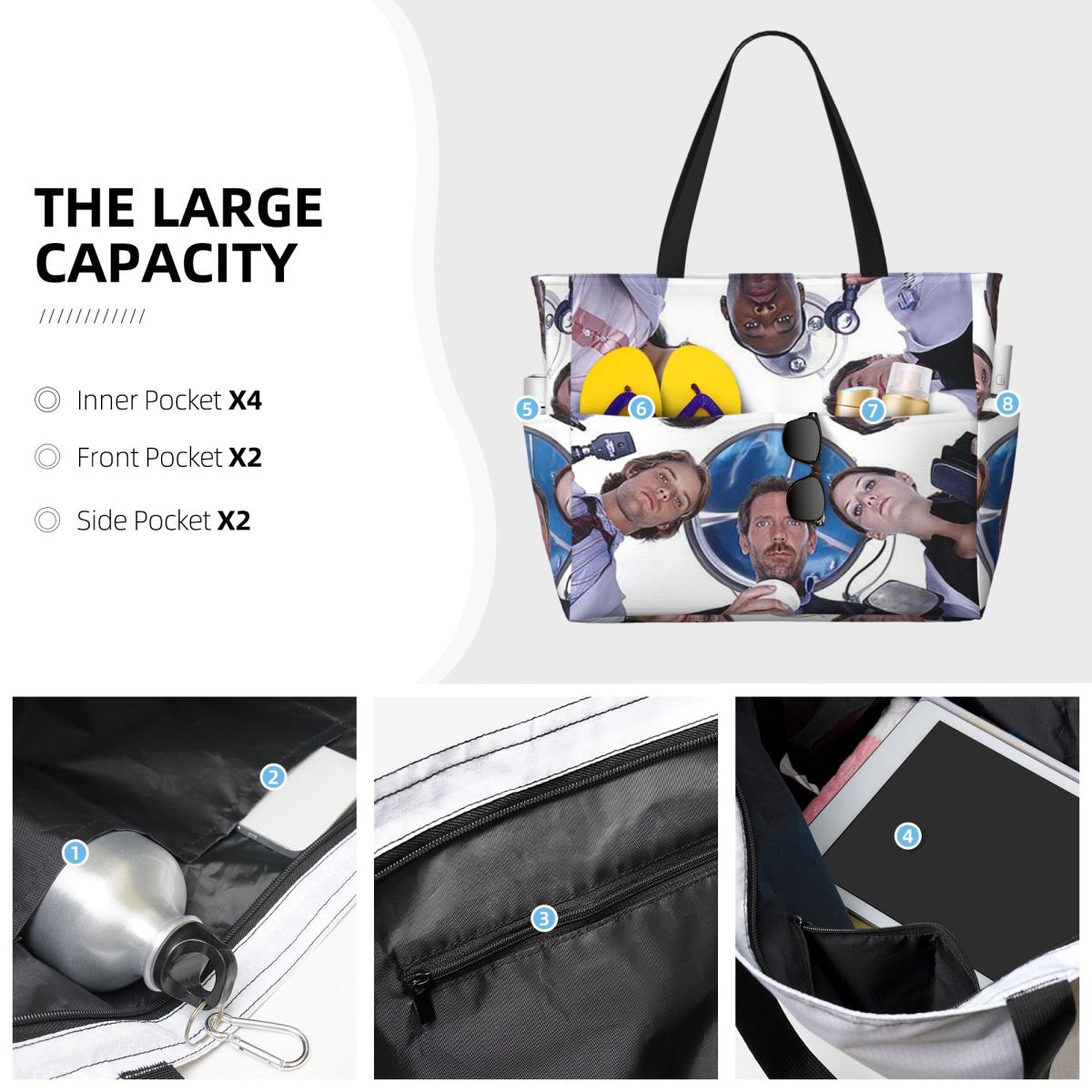 House MD TV Show Beach Tote Ba – Yoga Fitness Tva Bewertung und Preis