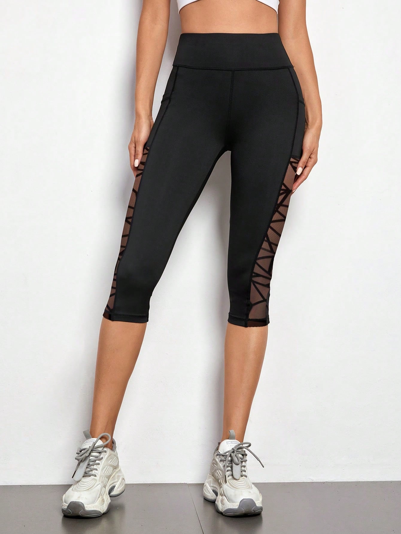 Women Geometric Mesh Yoga Pant – Yoga Fitness Leggings Bewertung und Preis