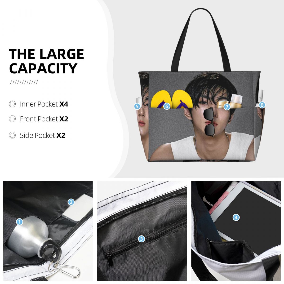 Jungwon En Kpop Beach Tote Bag – Yoga En Fitness Bewertung und Preis
