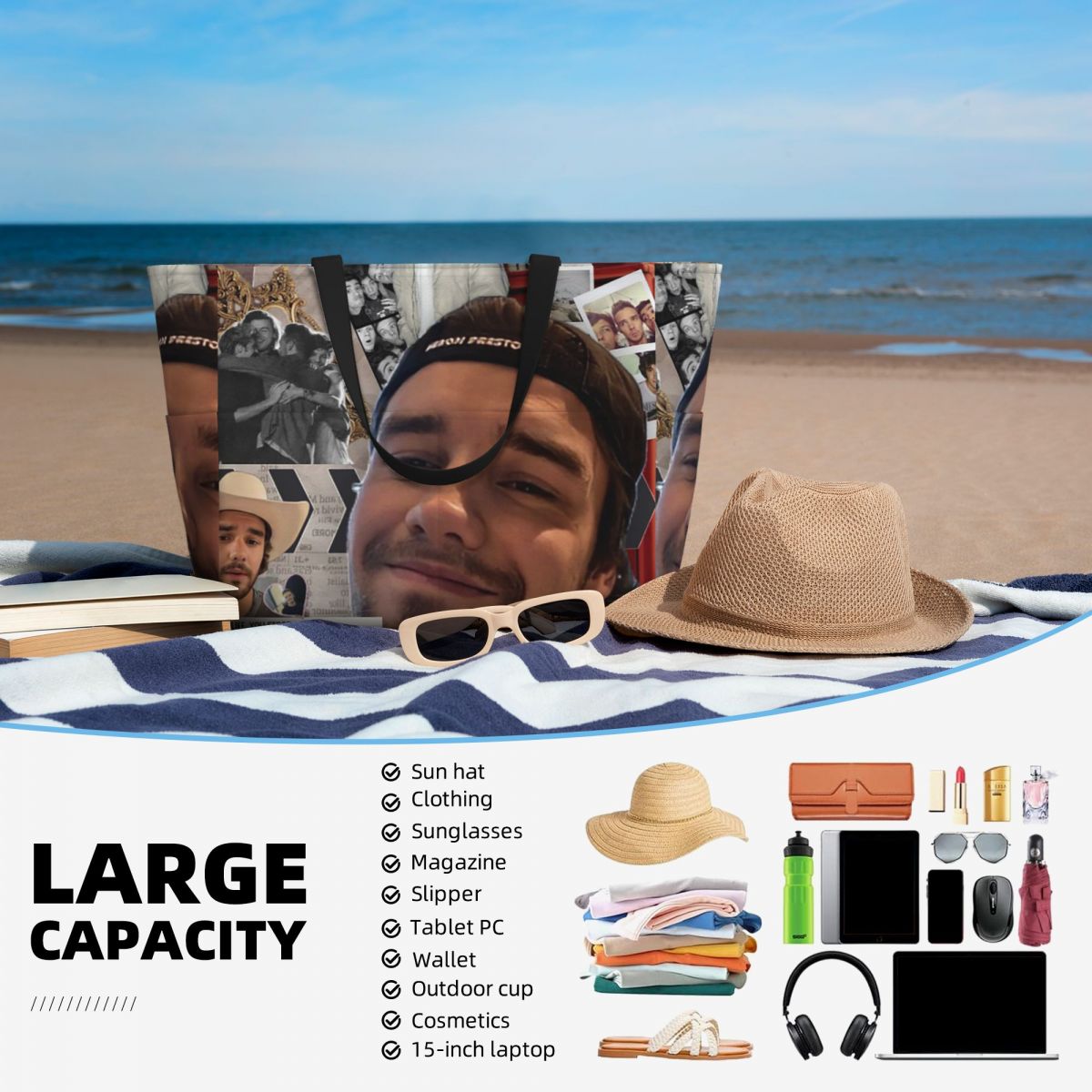 Liam Payne Photo Collage Beach – Yoga Fitness Photos Bewertung und Preis